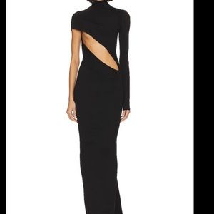 LaQuan Smith Body-Con Gown with Asymmetric Cutout
